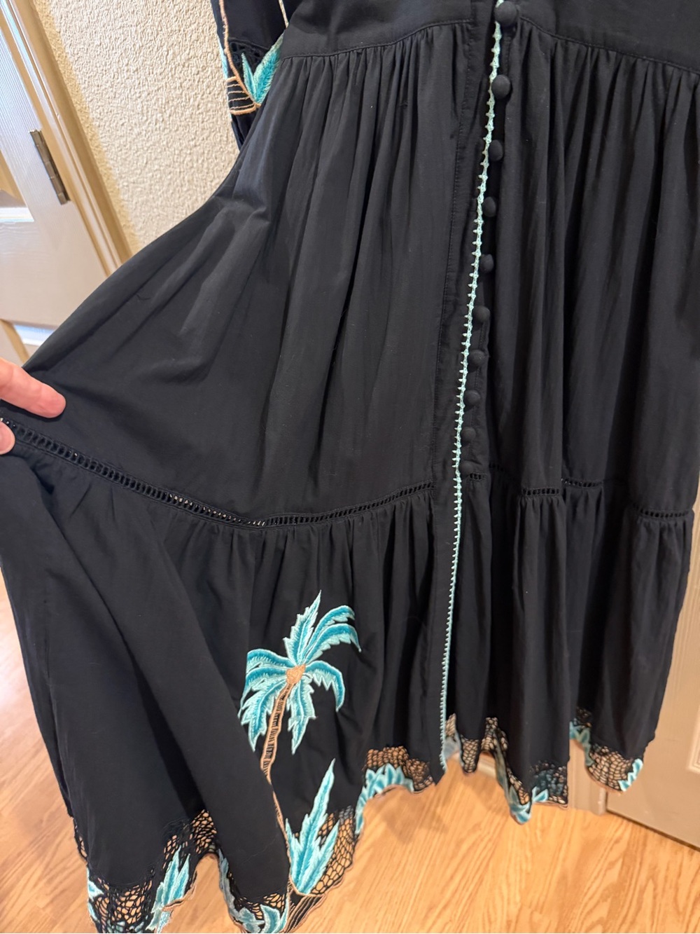 NWOT Chasing Unicorns 🌴 Night Palm dress Small - Picture 8 of 13